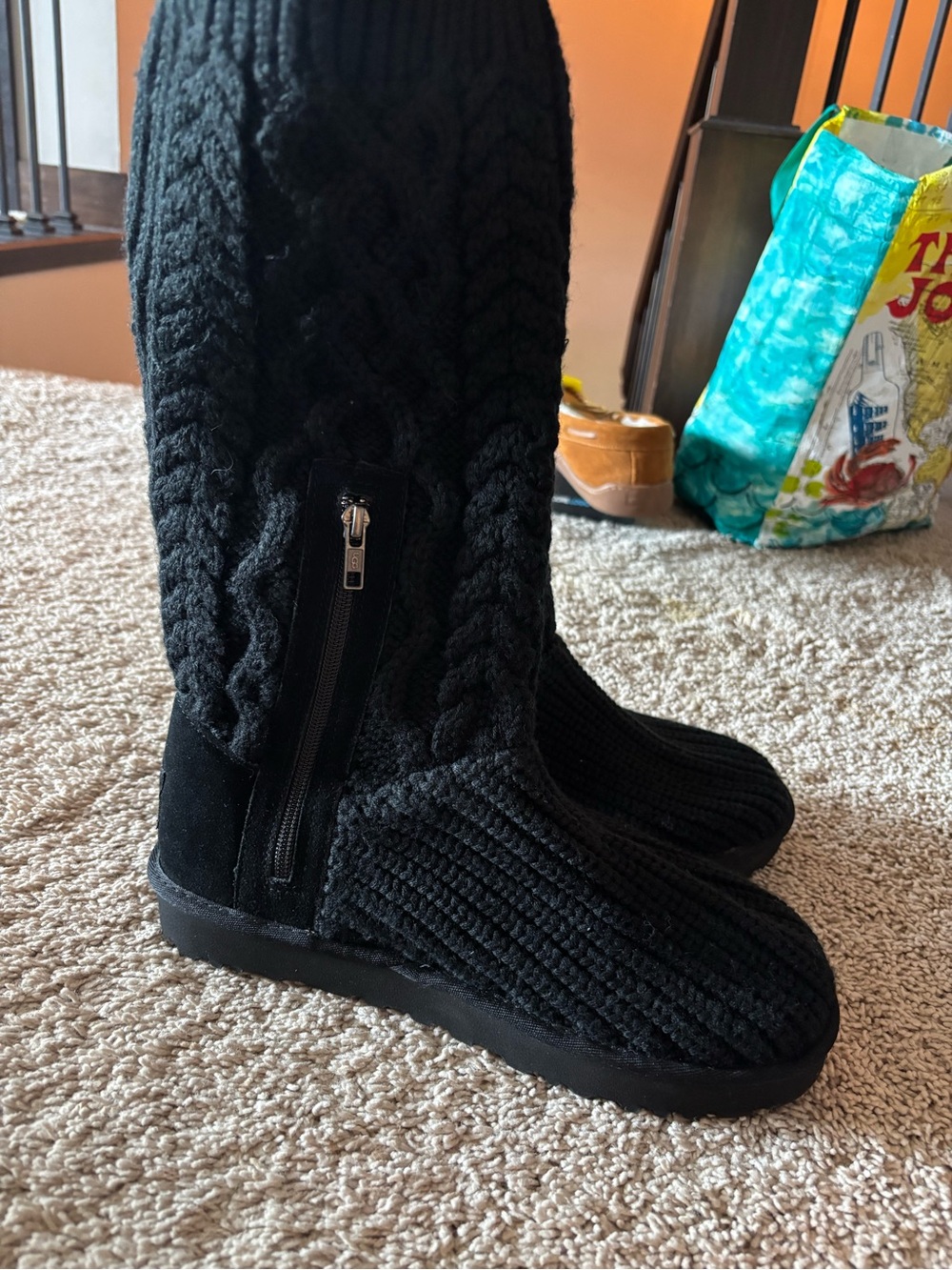 UGG Black Suede Women's Heeled Boot